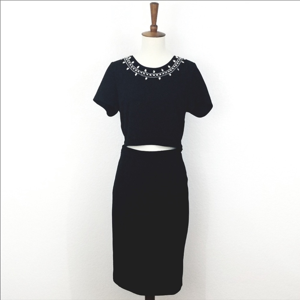 Lulu’s 2 Pice Set Black Croc top and Pencil Skirt